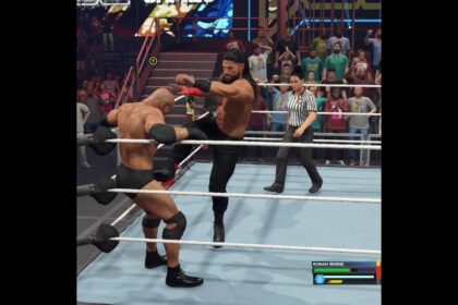 WWE 2K23 _Roman Reigns superman's Punch #trending #gaming #uncharted4 #games